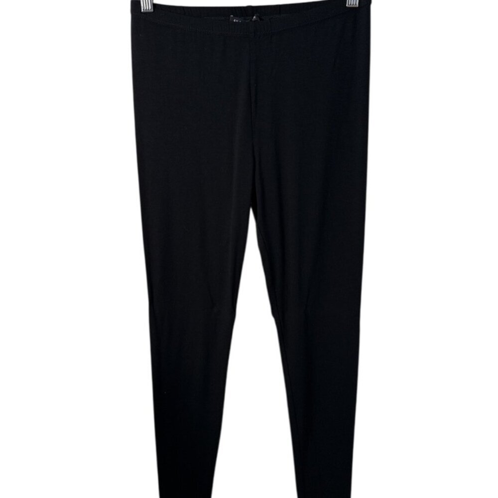 Eileen Fisher “Stretch Viscose” Leggings – Black (Size S/P) | Effortless & Flatt